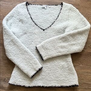 Barefoot Dreams light green V-Neck Sweater